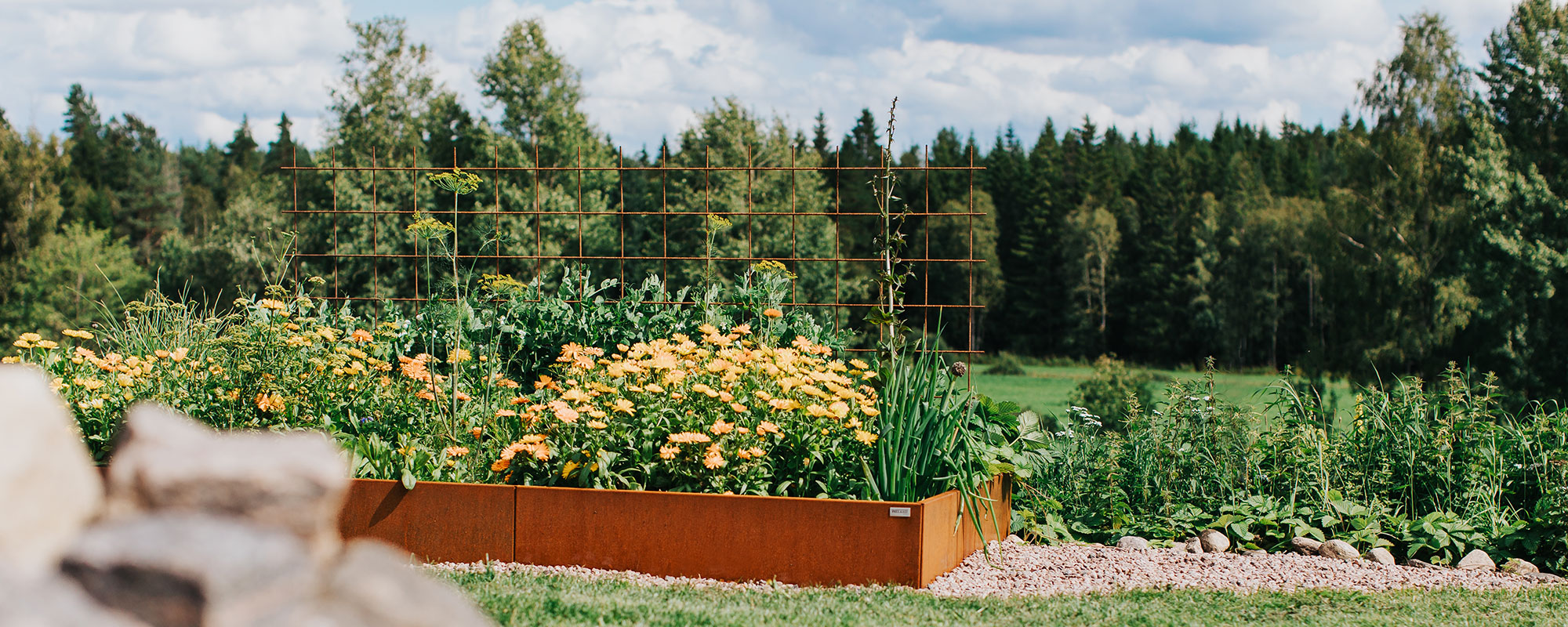 Inspiration Modulbaserad odlingslåda i corten